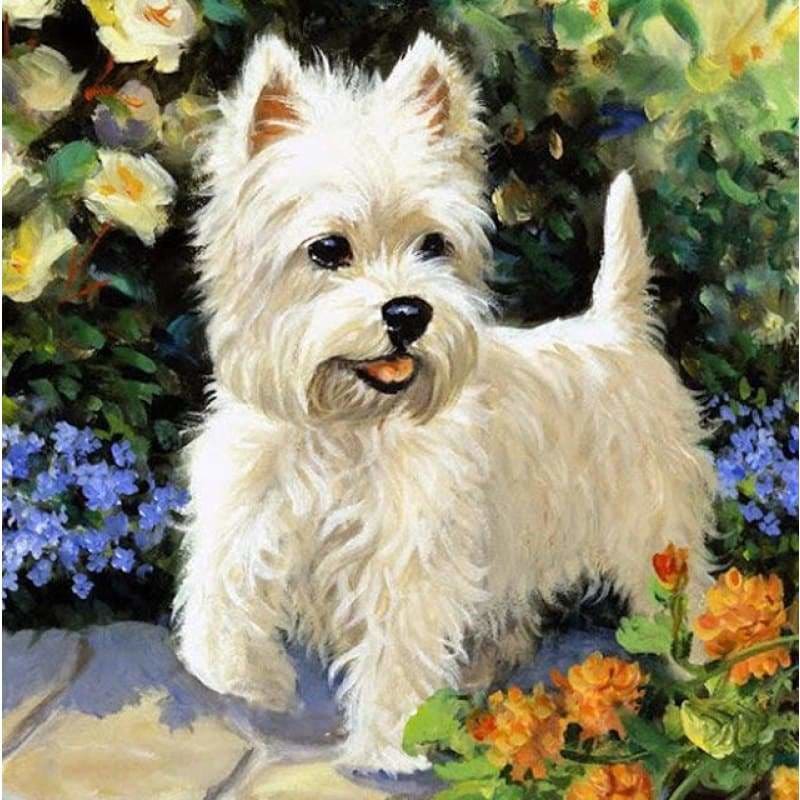 Oil Painting Style Rhinestone Dog Full Drill - 5D Diy 