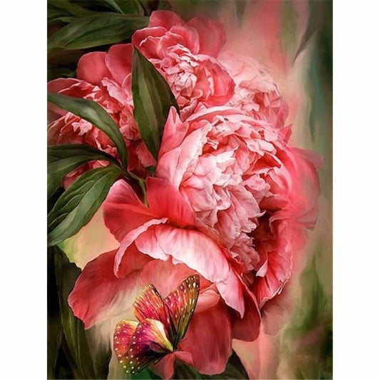 Oil Painting Style Wall Decor Pink Full Drill - 5D Diy