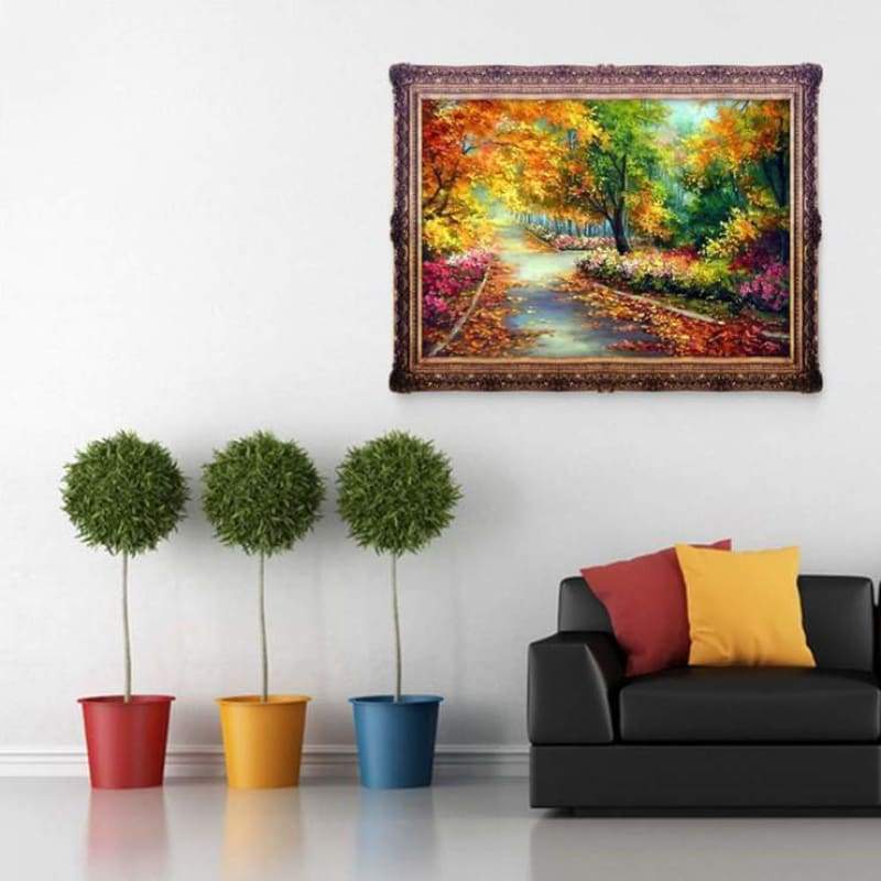 Full Drill - 5D Diamond Painting Kits Charming Autumn Colored Forest - NEEDLEWORK KITS