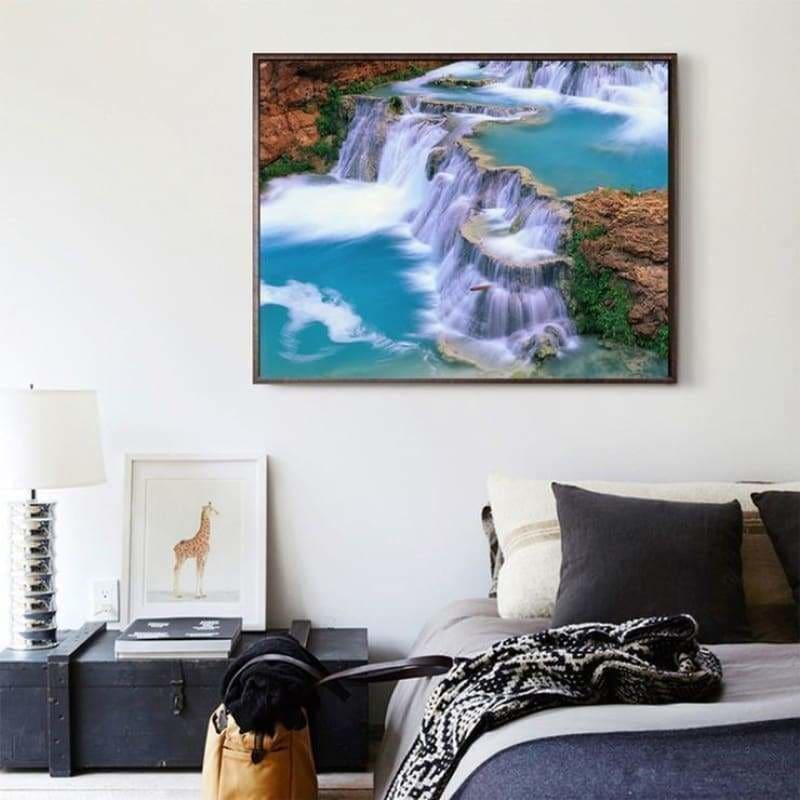 Full Drill - 5D DIY Diamond Painting Kits Popular Wall Decoration The Pure Waterfalls - NEEDLEWORK KITS