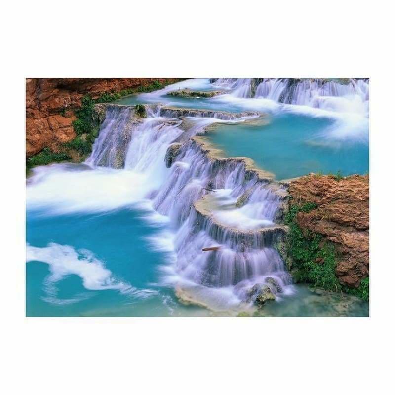 Full Drill - 5D DIY Diamond Painting Kits Popular Wall Decoration The Pure Waterfalls - NEEDLEWORK KITS