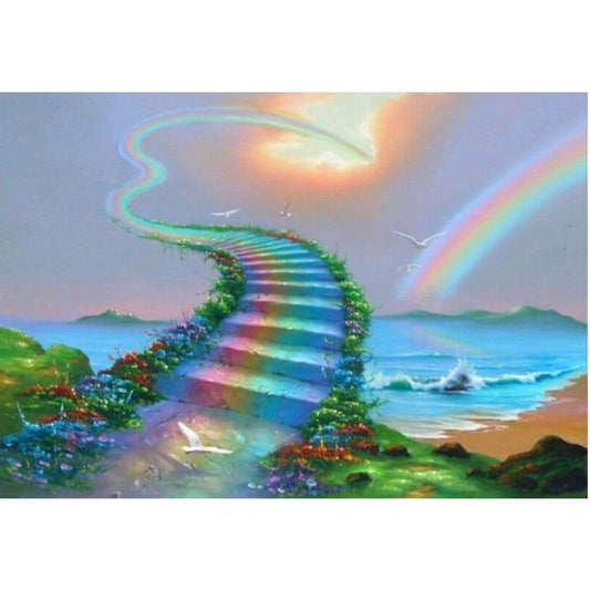 Rainbow Highway to Heaven- Full Drill Diamond Painting -