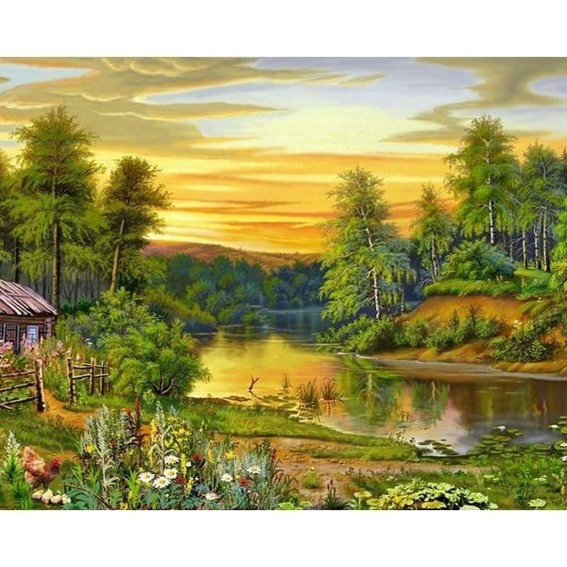 Scenery artwork 06- Full Drill Diamond Painting - NEEDLEWORK KITS