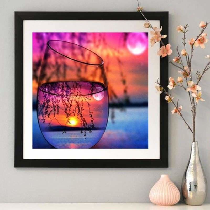 Special Colorful Bottles And Sunset Full Drill - 5D Diy 