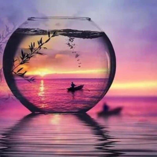 Special Colorful Bottles Sunset Landscape Full Drill - 5D 