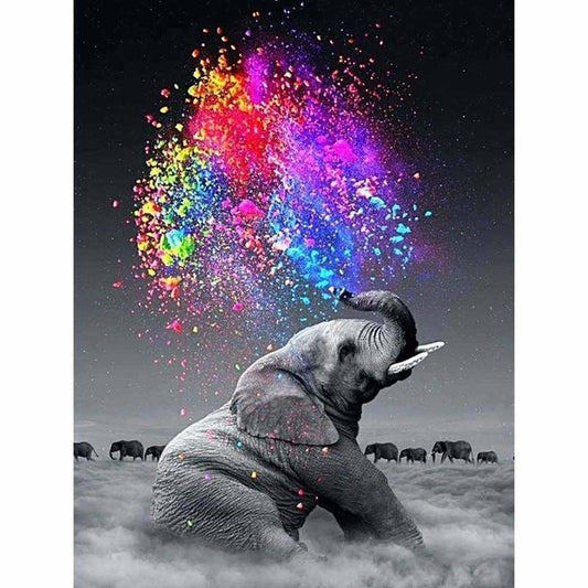 Special Dream Colorful Elephant Full Drill - 5D Diy Diamond