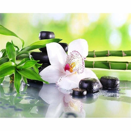 Special Flower And Stone Wall Decor Full Drill - 5D Diy