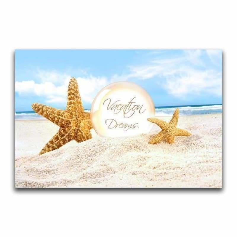 Full Drill - 5D Diy Diamond Painting Kits Starfish on the Beach - NEEDLEWORK KITS