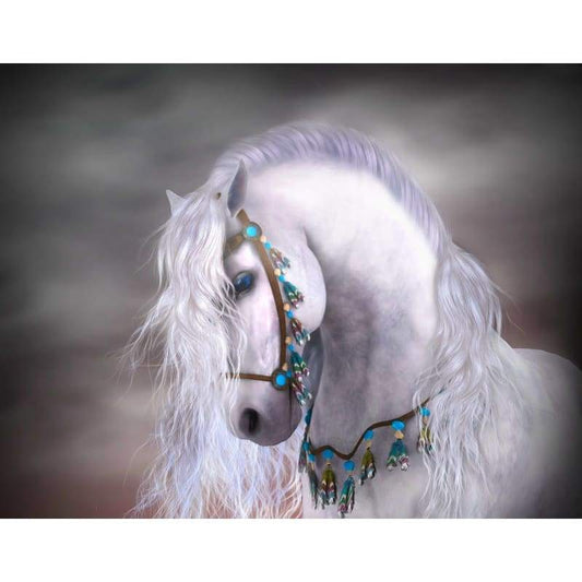 White horse- Full Drill Diamond Painting - Special Order -